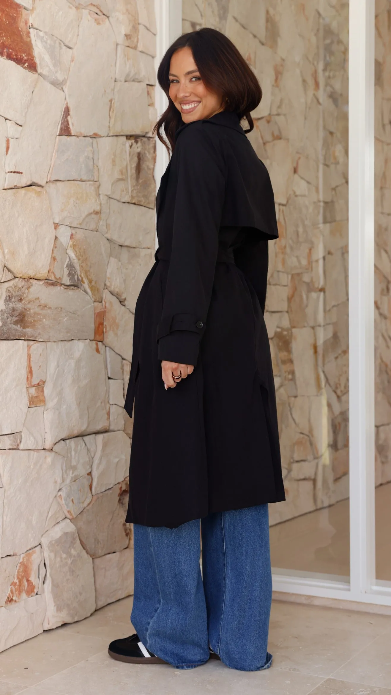 Byron Trench Coat - Black