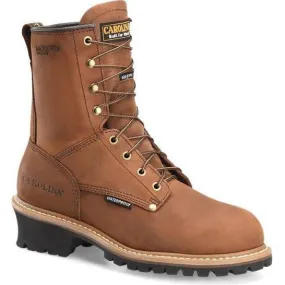 Carolina Men's Elm 8" WP Insulated Logger Work Boot - Brown- CA4821