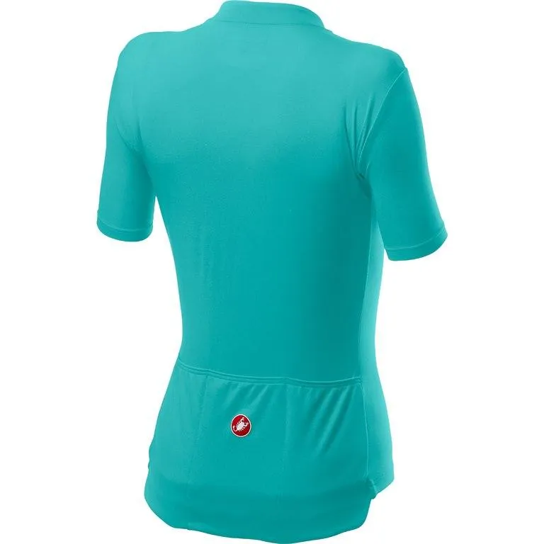 Castelli Women's Anima 3 W. Jersey - Turquoise/Brilliant Pink