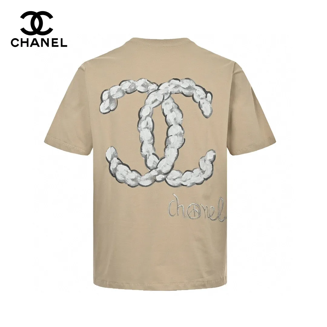 Chanel Cloud Logo T-Shirt in Beige