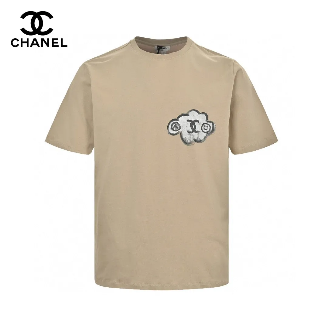 Chanel Cloud Logo T-Shirt in Beige