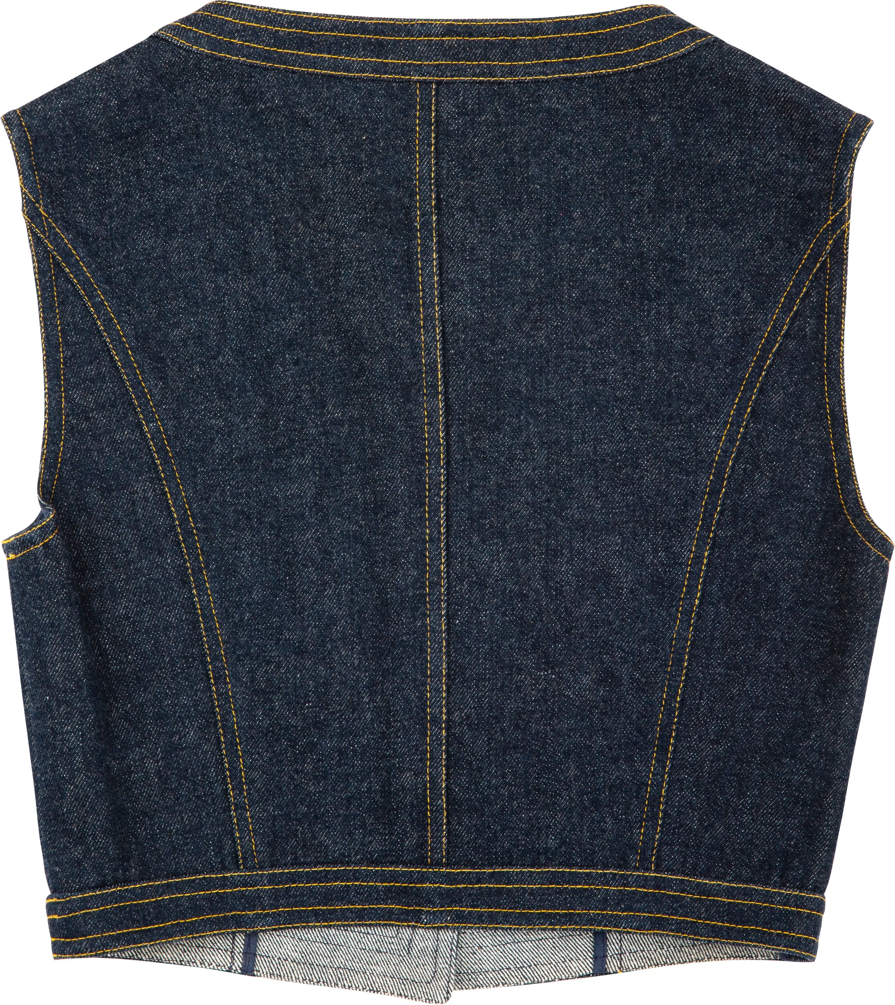 Chanel Spring 1996 Runway Denim Cropped Vest Top