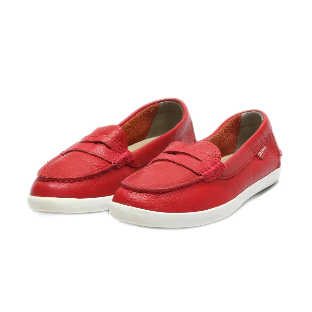 Cole Haan Loafers Leather Red Colour For Women