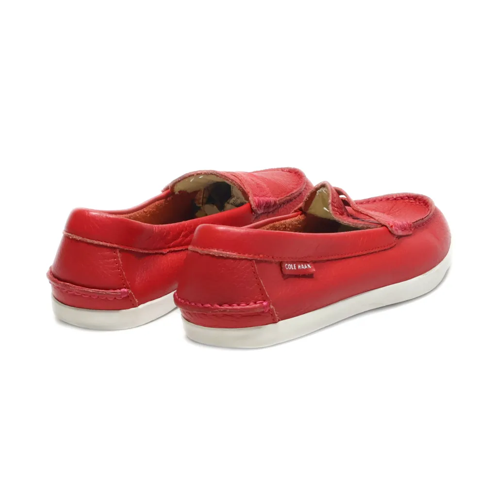 Cole Haan Loafers Leather Red Colour For Women