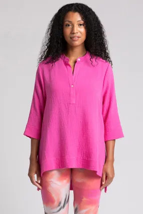 Cotton Gauze Overshirt | Peony