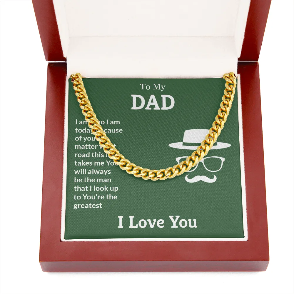 Cuban Link Chain With Valentines Day Card Messages For Him - Best Valentines Day Gifts For Dad