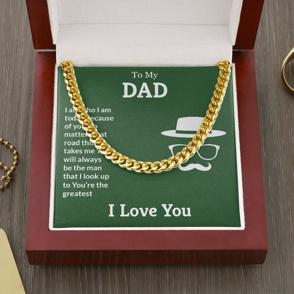 Cuban Link Chain With Valentines Day Card Messages For Him - Best Valentines Day Gifts For Dad