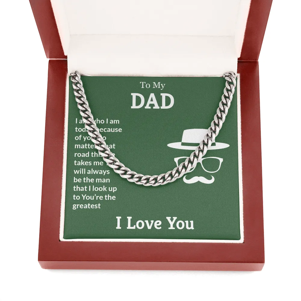 Cuban Link Chain With Valentines Day Card Messages For Him - Best Valentines Day Gifts For Dad