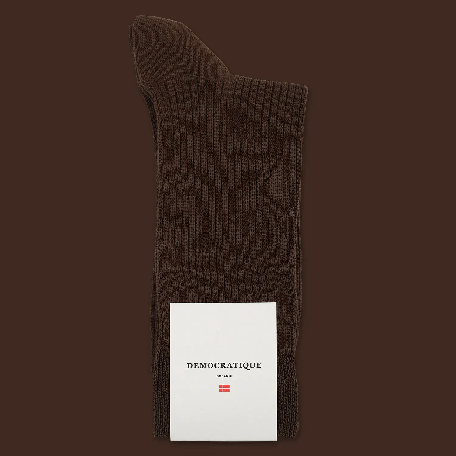 Democratique Socks Originals Fine Rib Hot Chocolate