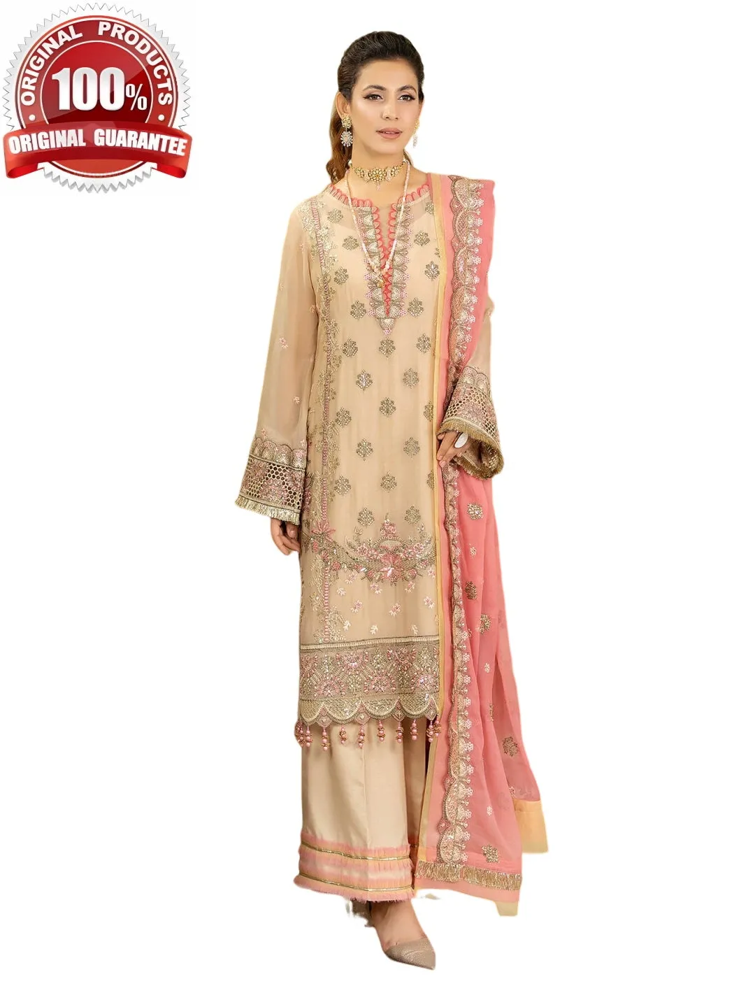 Designer Embroidered Chiffon