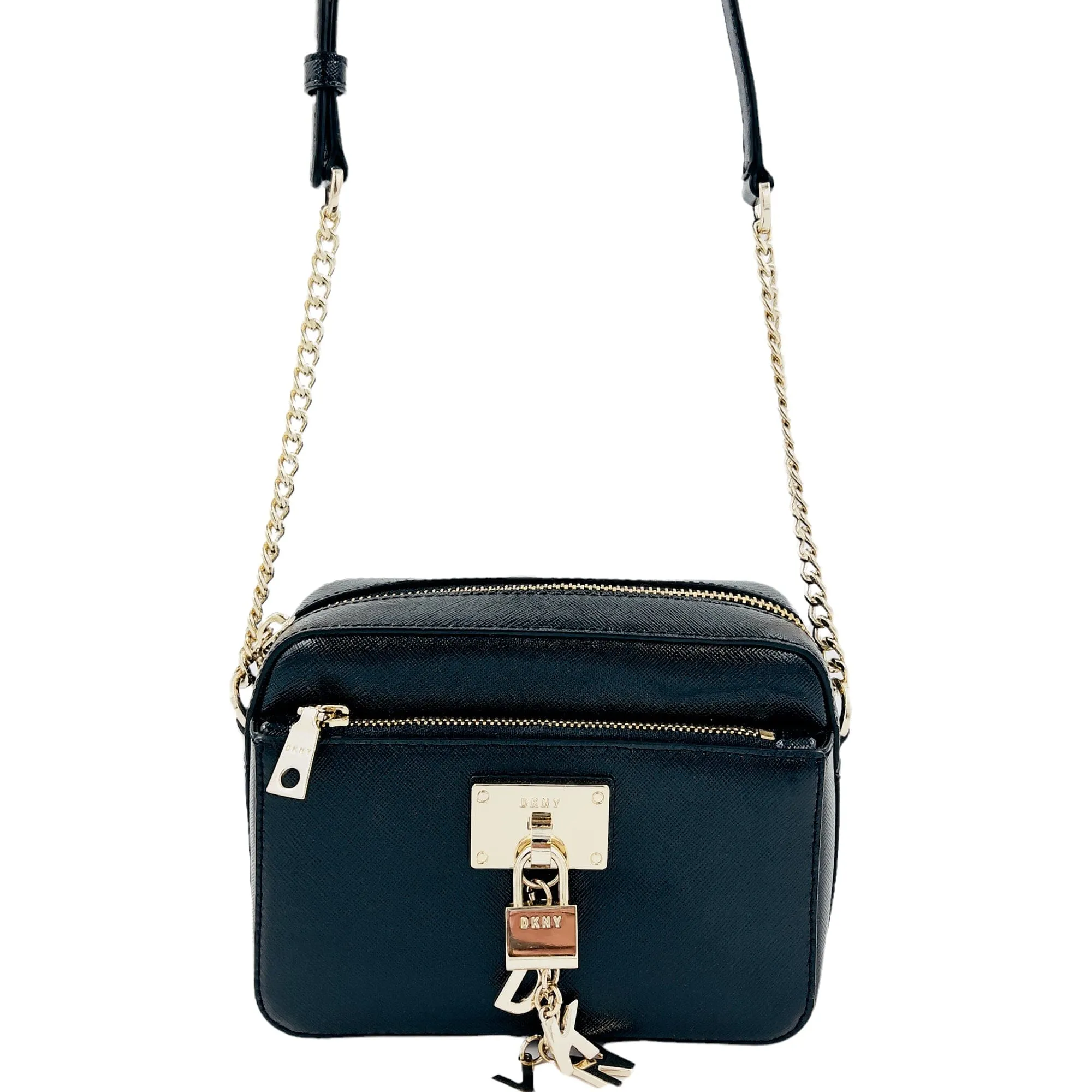 DKNY Leather "Camera" Crossbody - Black