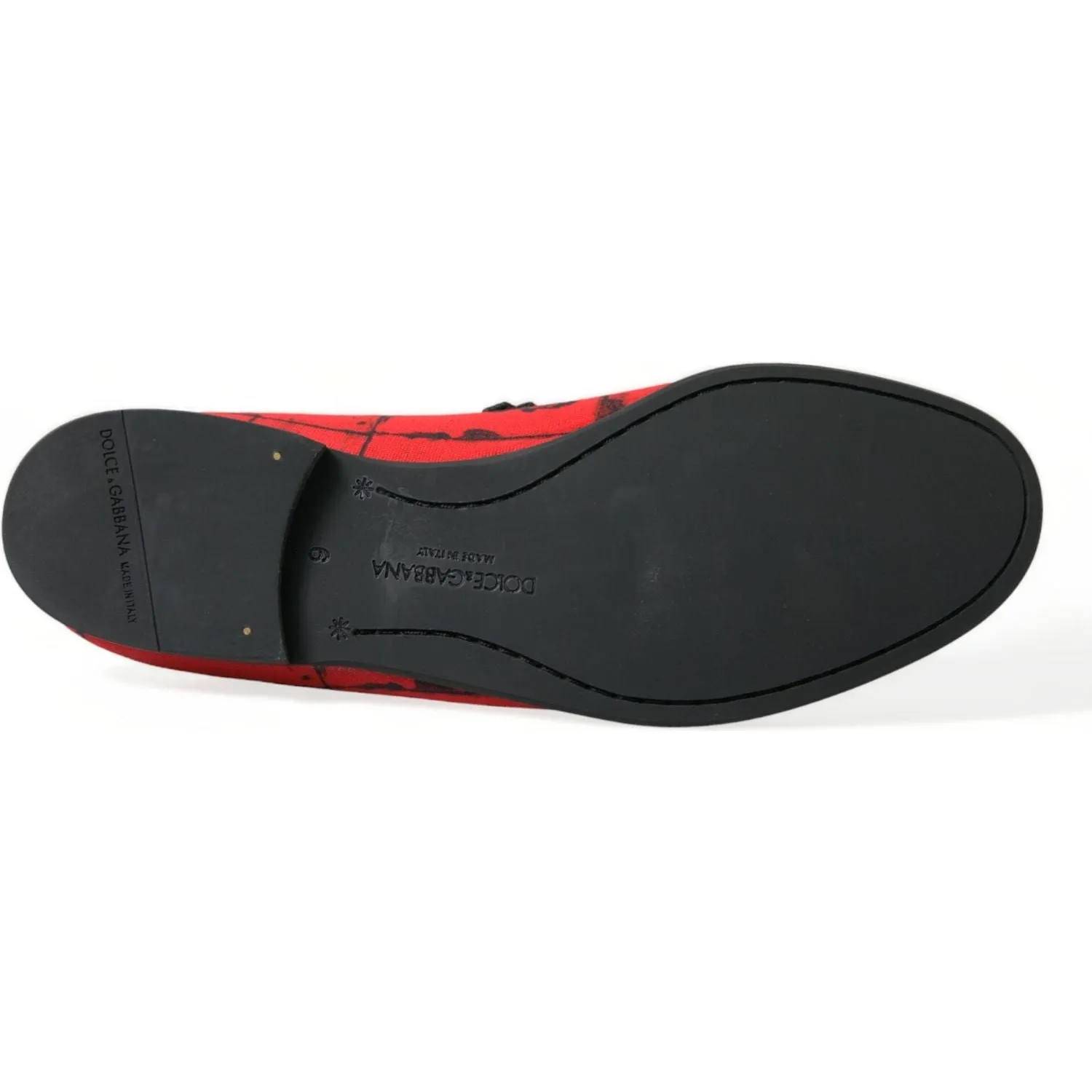 Dolce & Gabbana Torero-Inspired Luxe Red & Black Loafers