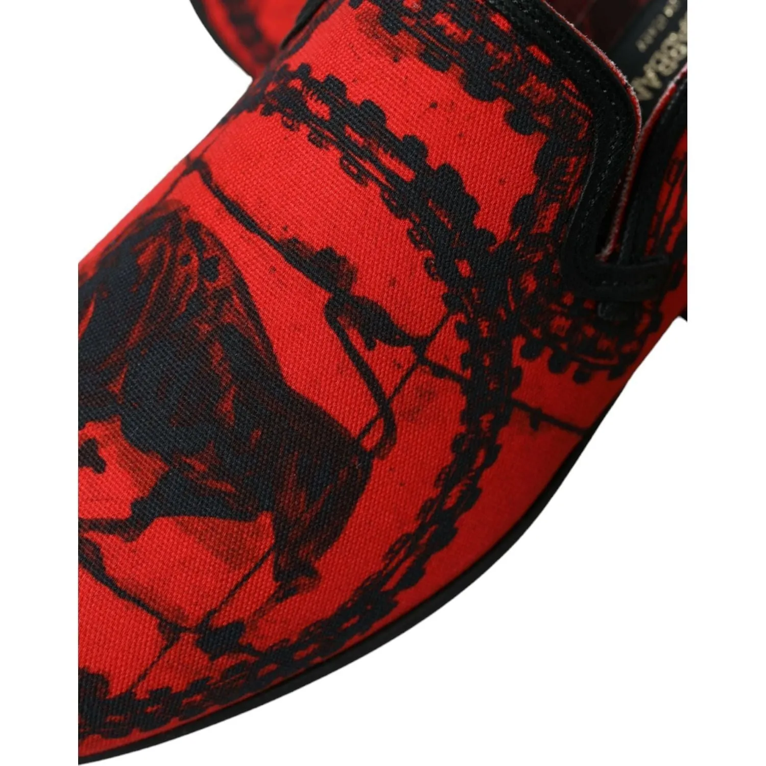 Dolce & Gabbana Torero-Inspired Luxe Red & Black Loafers