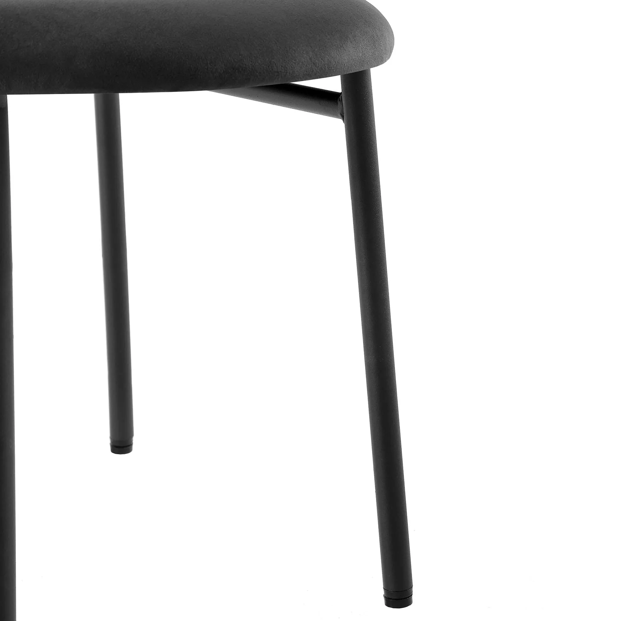 Donna Set of 2 Charcoal Velvet Dining Chairs