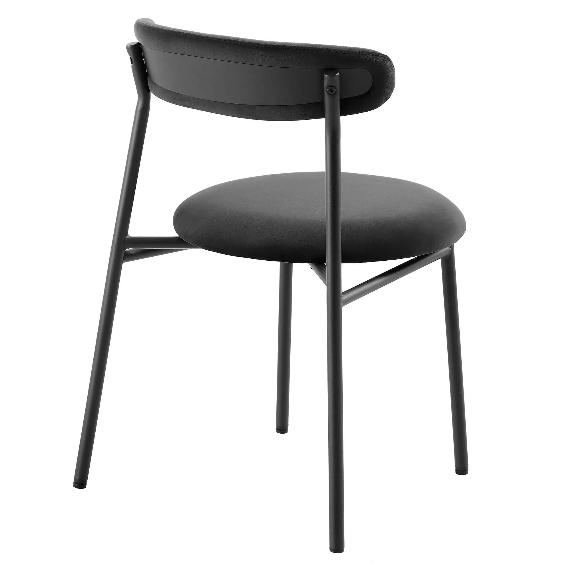 Donna Set of 2 Charcoal Velvet Dining Chairs