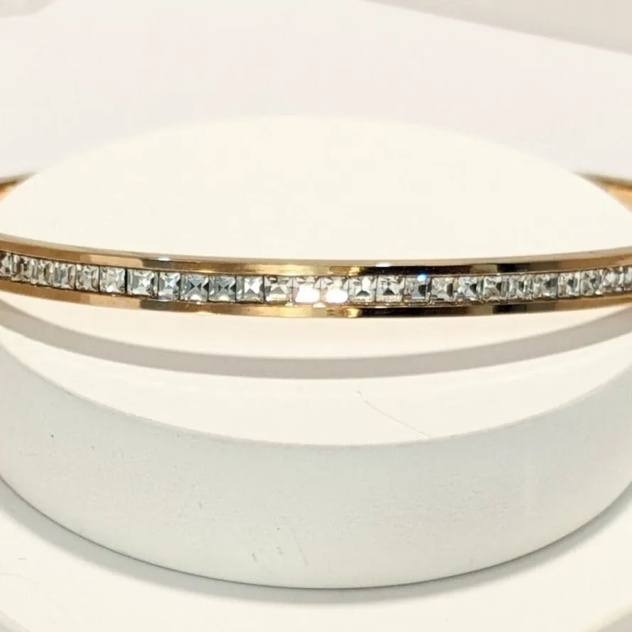 Elegant Zirconia Studded Rose Gold Plated  Bracelet