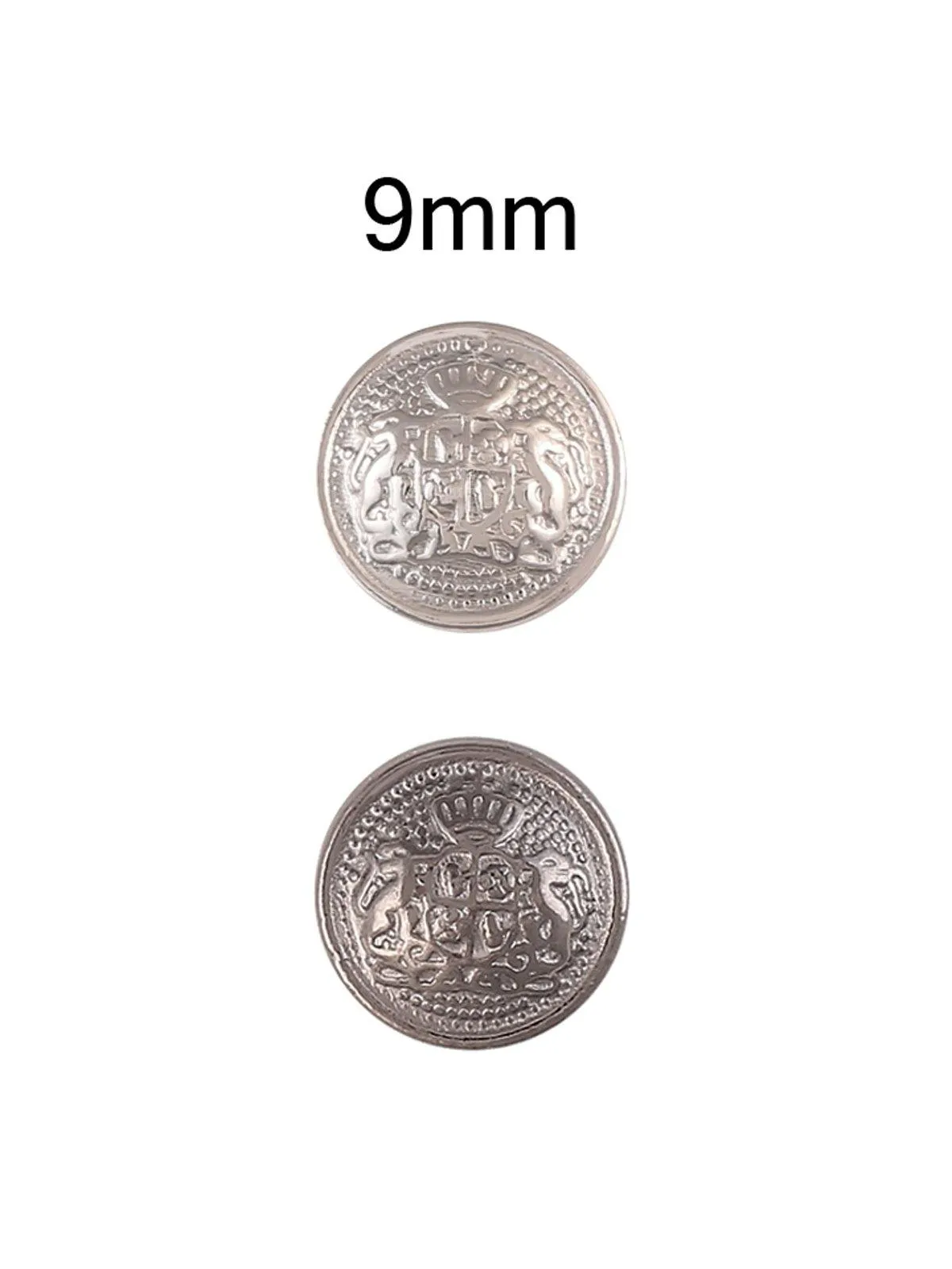 Engraved Design Round Shape Downhole Loop Metal Button