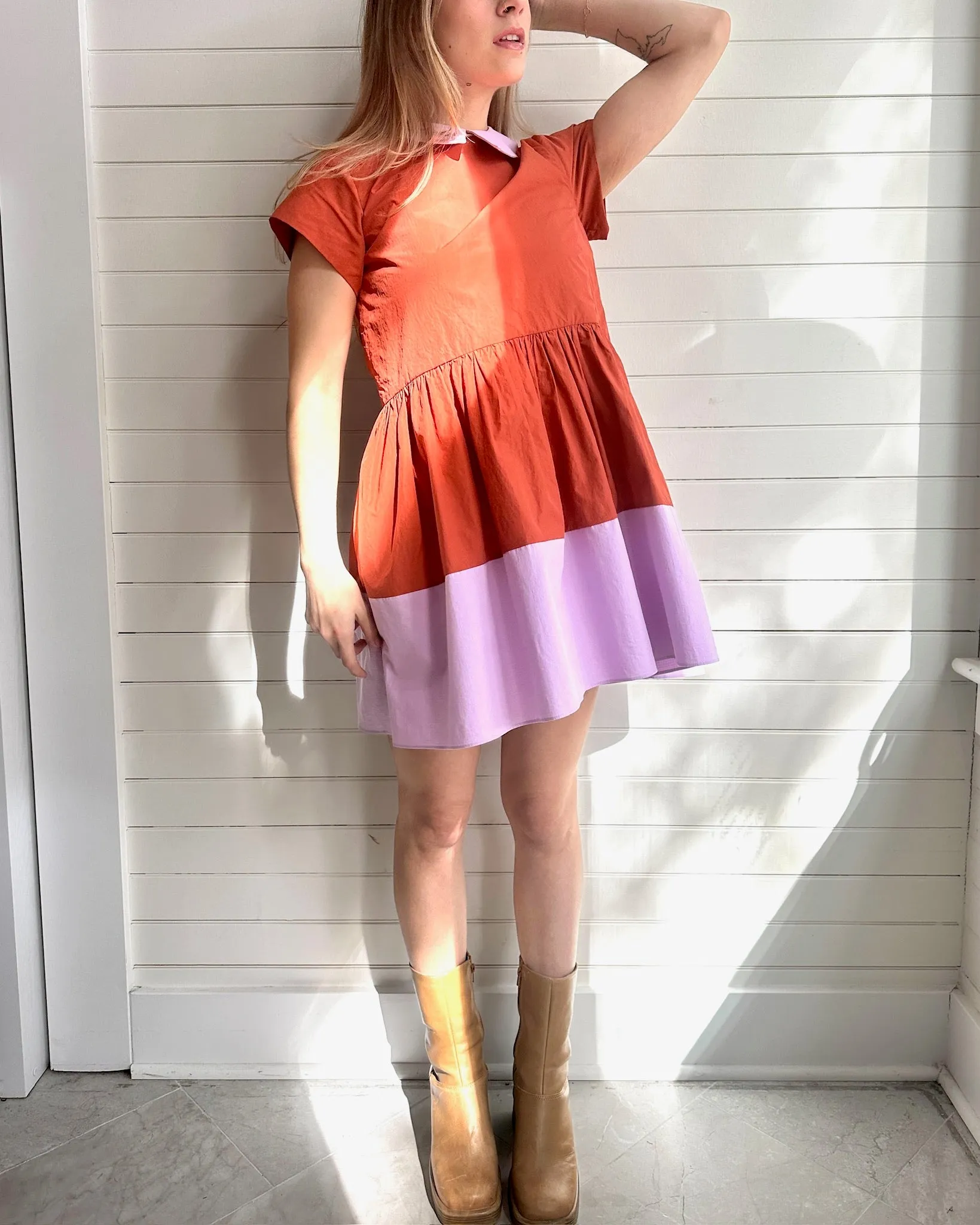 Eva Dress- Lavender Orange Peel