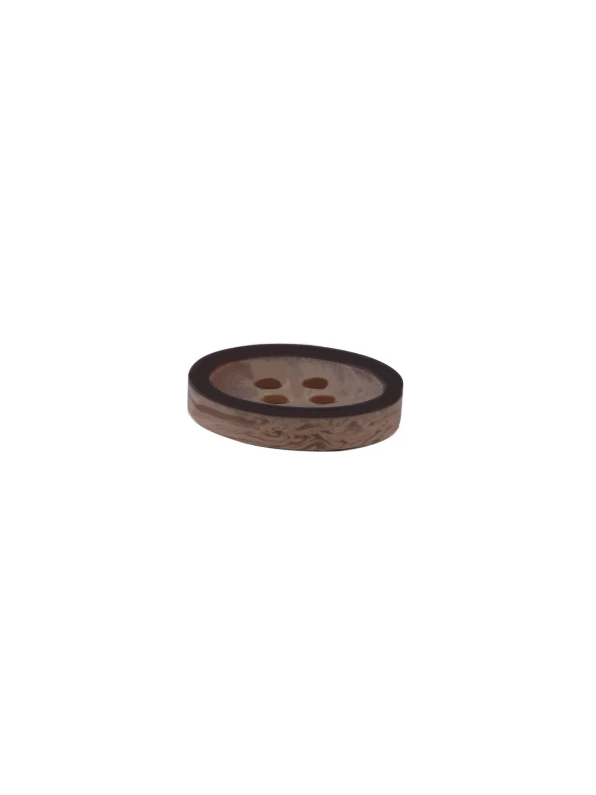 Excellent Wooden Brown Color 4-Hole Round Shape Shirt Button