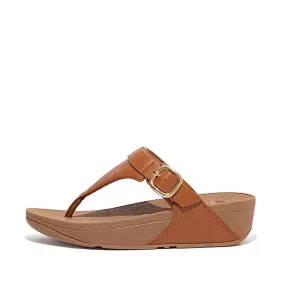 Fitflop Lulu Adjustable Leather Toe Post Sandals Tan