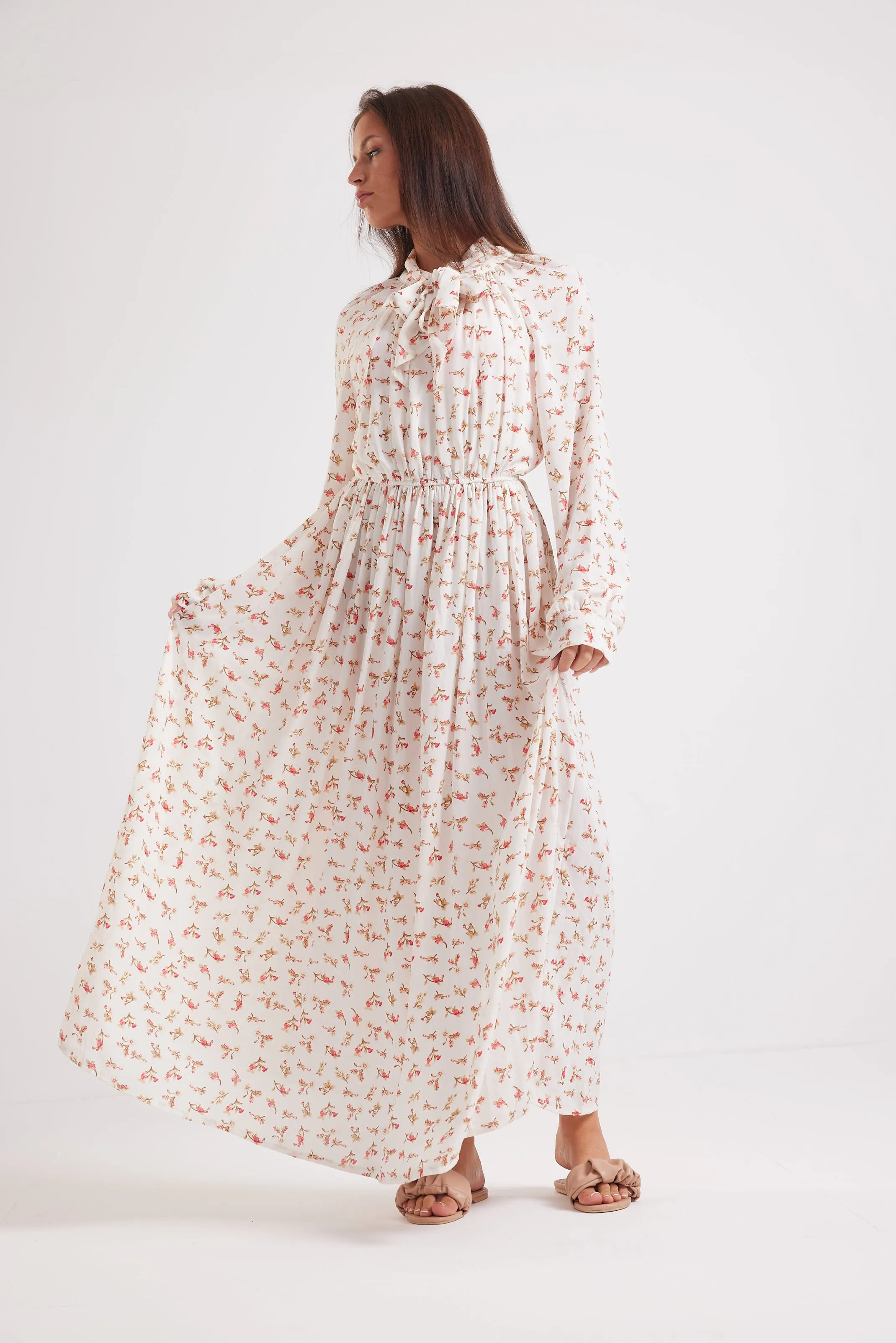 FLORAL MAXI PRINTED DRESS