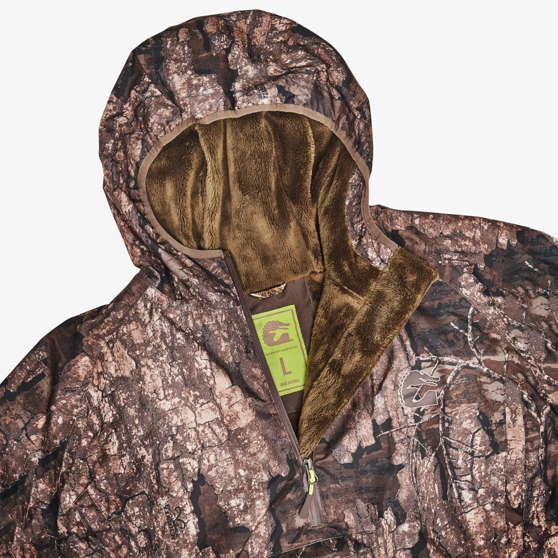 Gator Waders Mens Realtree Timber Waterproof 1/2 Zip Bog Hoodie