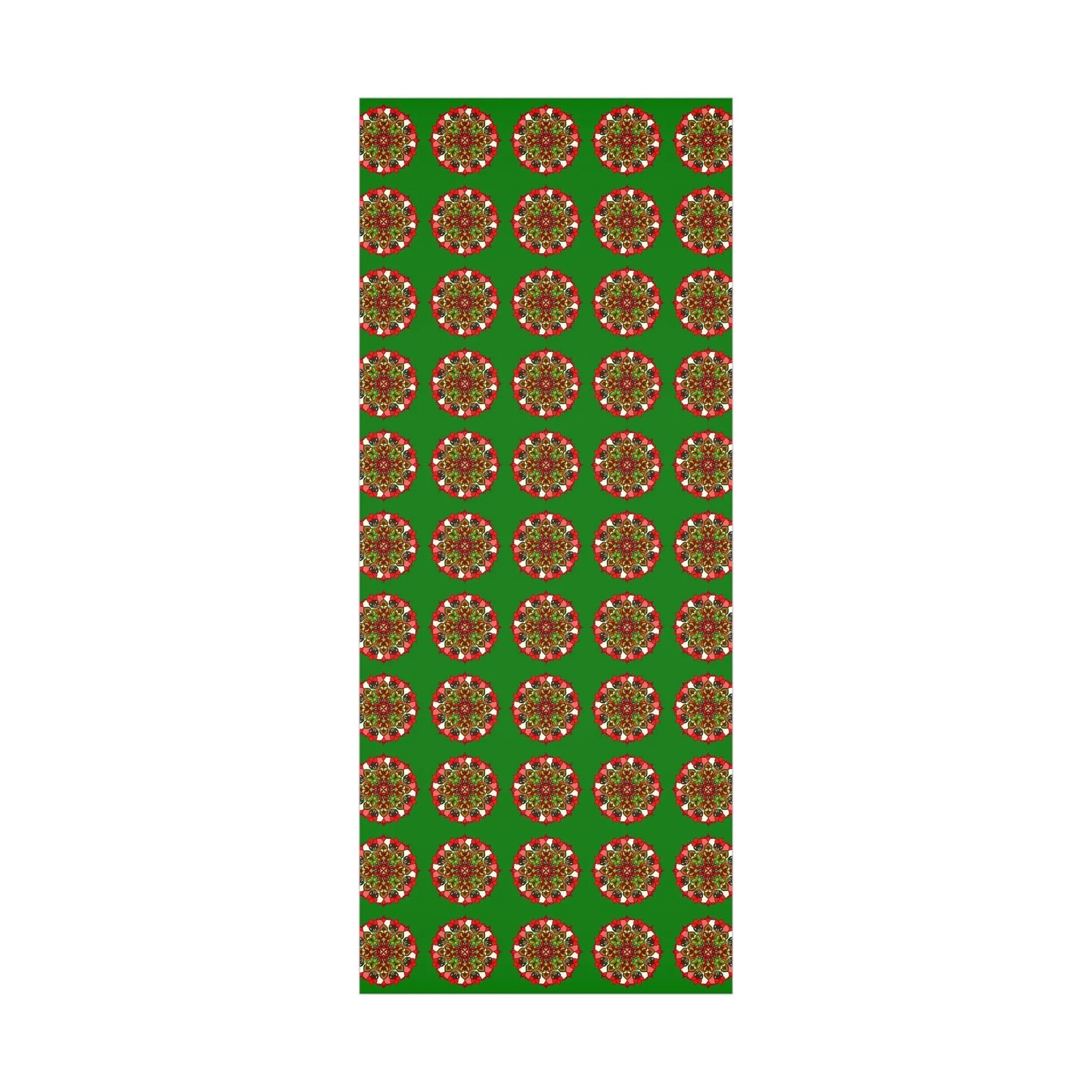 Green Mandala Gift Wrap Paper - Premium Quality Festive Design