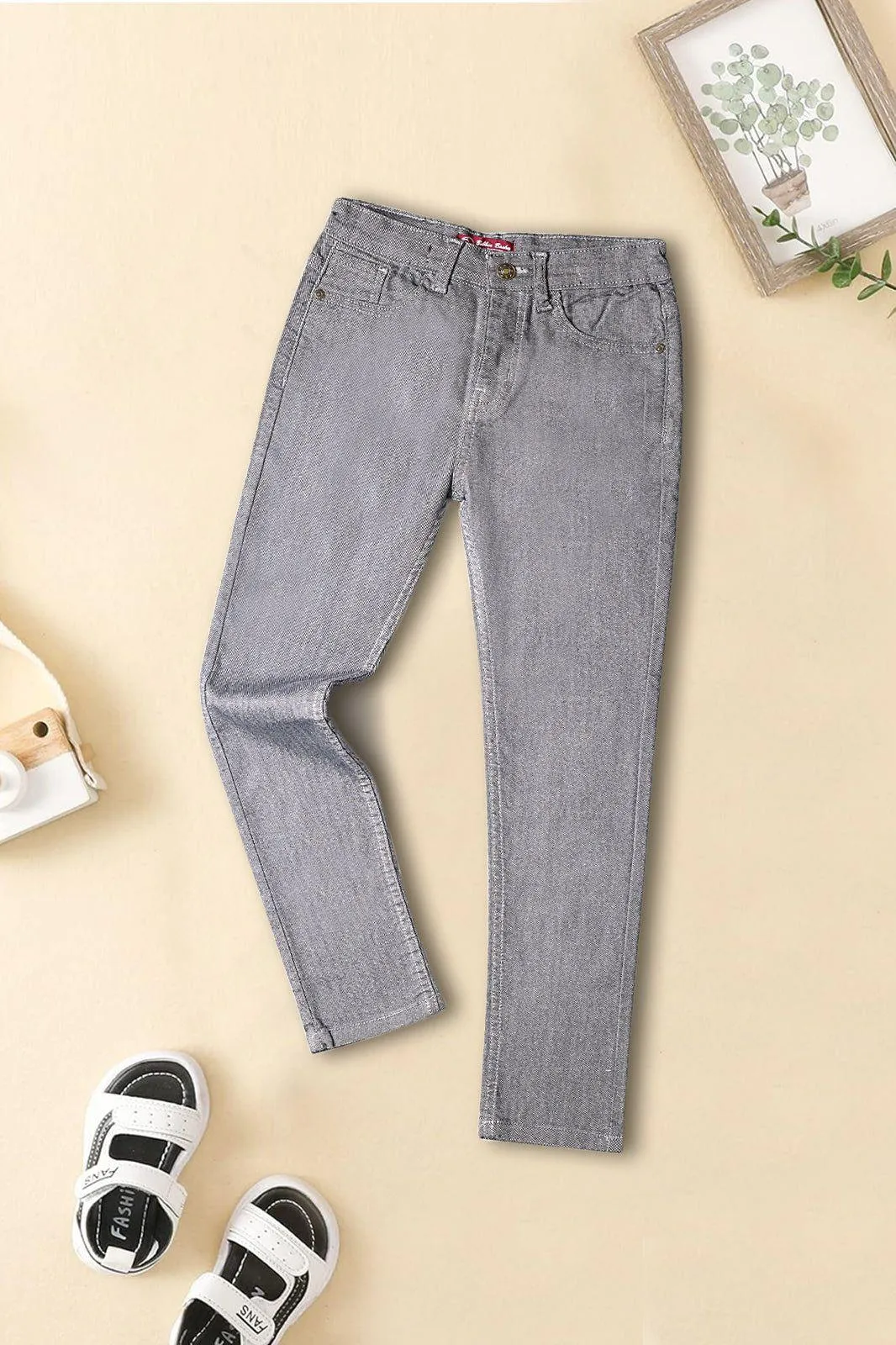 Grey Grain Jeans