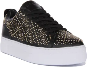 Guess Giaa In Black Gold Trainer For Women