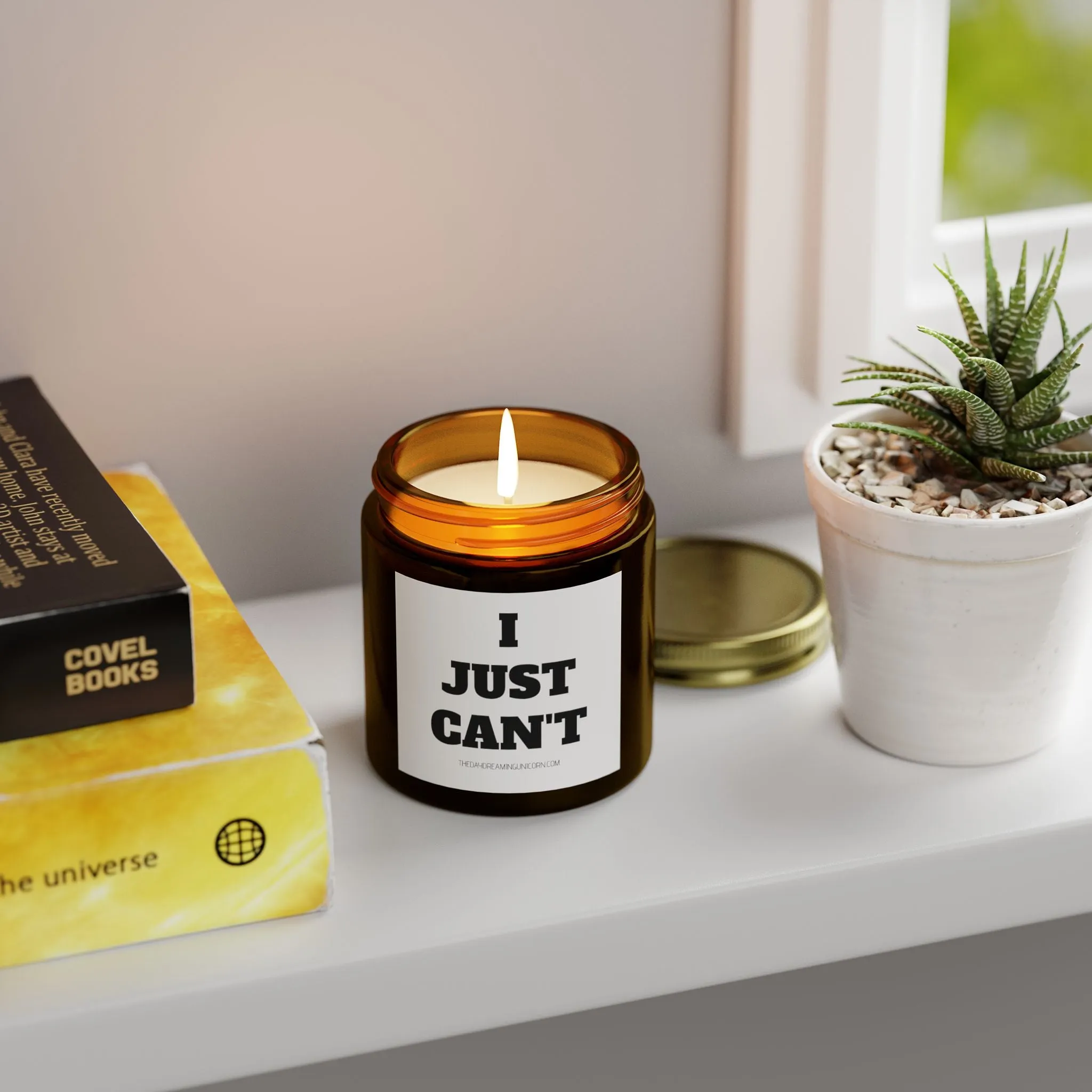 I just can't Scented Coconut Apricot Candles (4oz, 9oz)