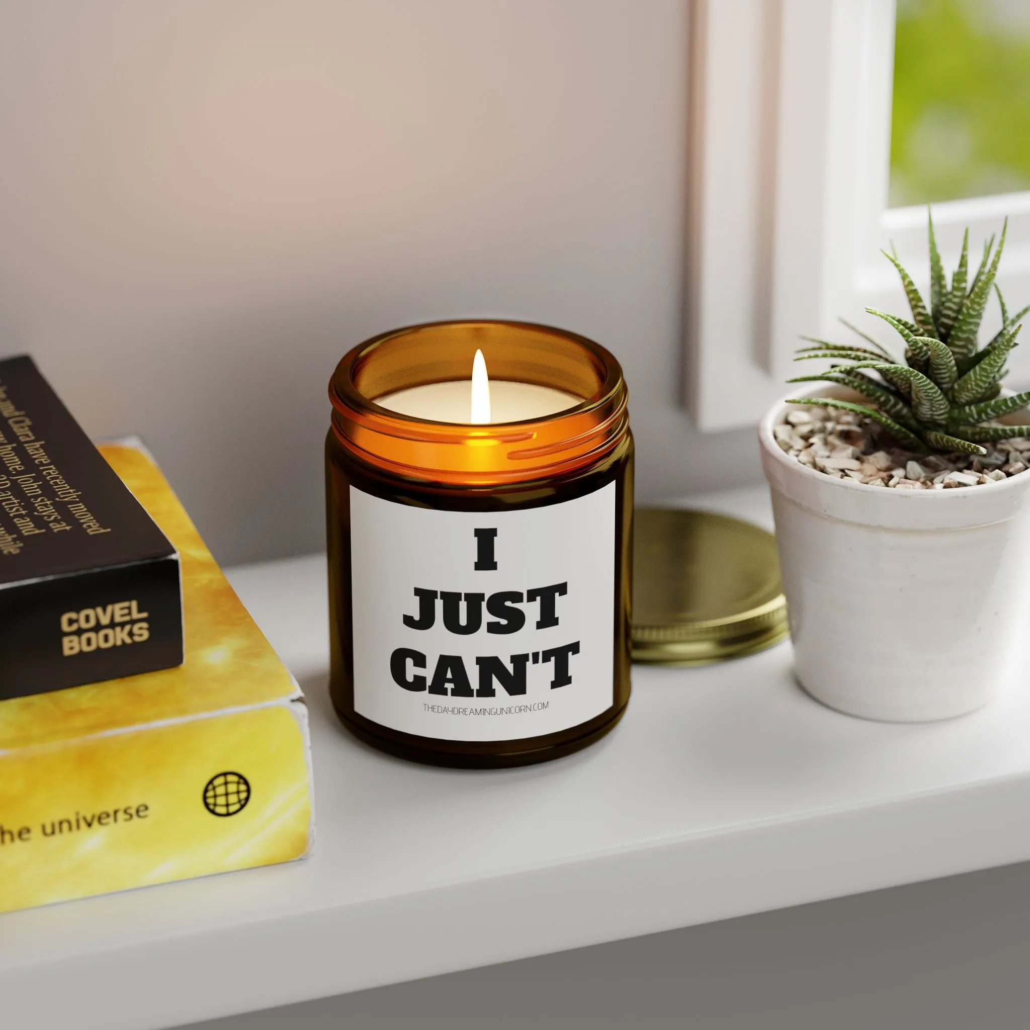 I just can't Scented Coconut Apricot Candles (4oz, 9oz)