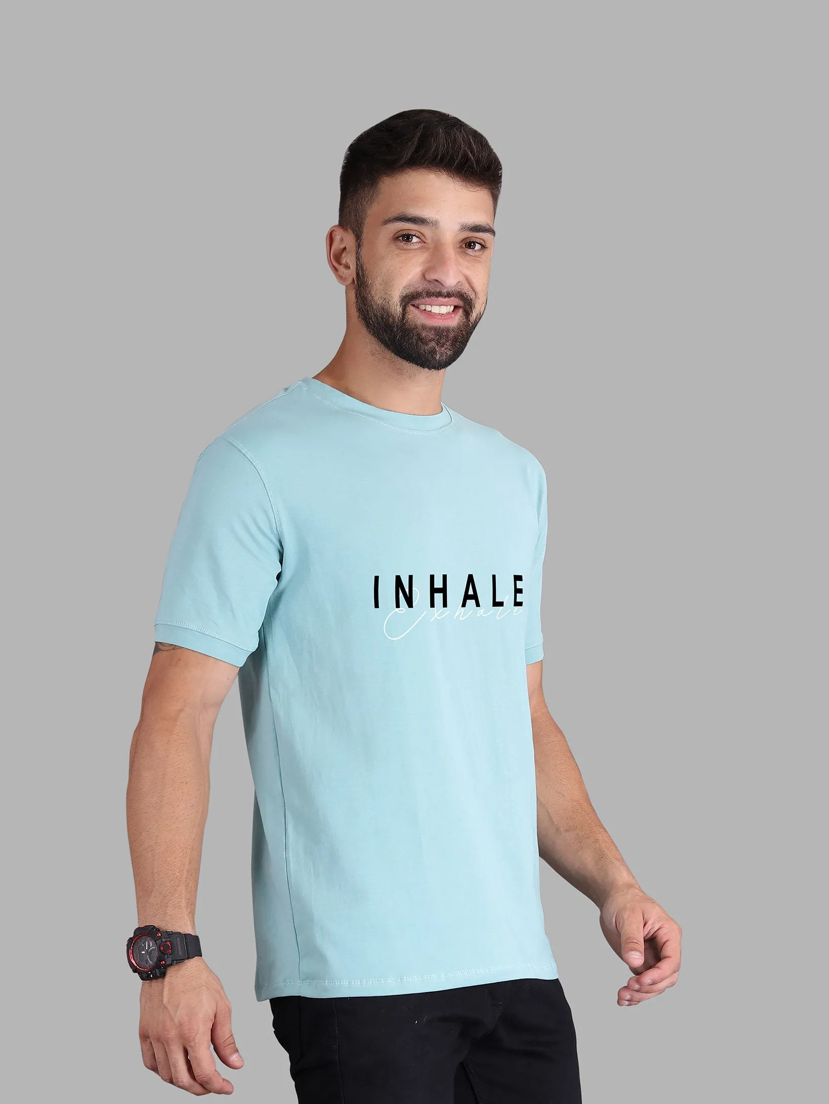 Inhale Exhale Crew Neck T-shirt