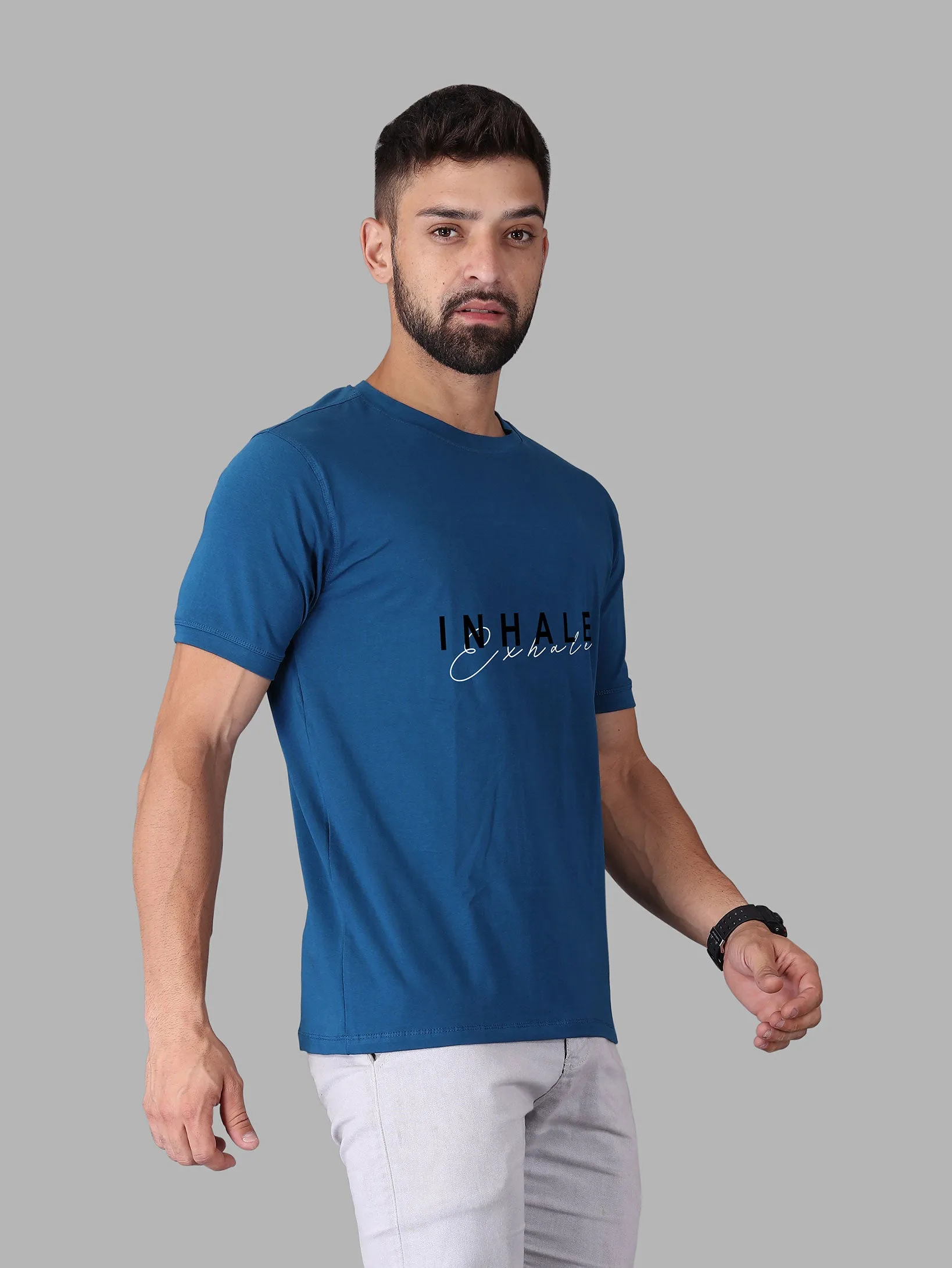 Inhale Exhale Crew Neck T-shirt