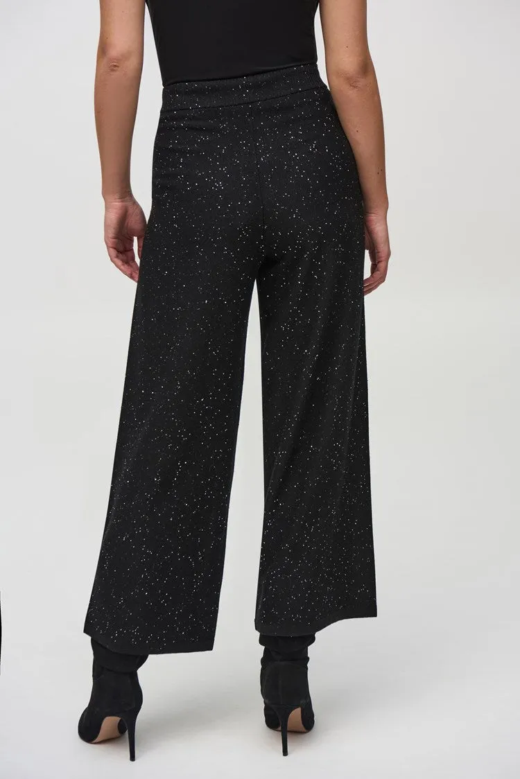 Joseph Ribkoff Sequined Sweater Knit Culotte Pants