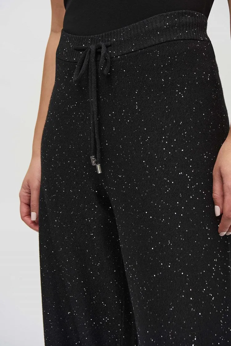 Joseph Ribkoff Sequined Sweater Knit Culotte Pants