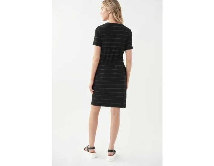 Joseph Ribkoff Short Sleeve Striped Knit Dress