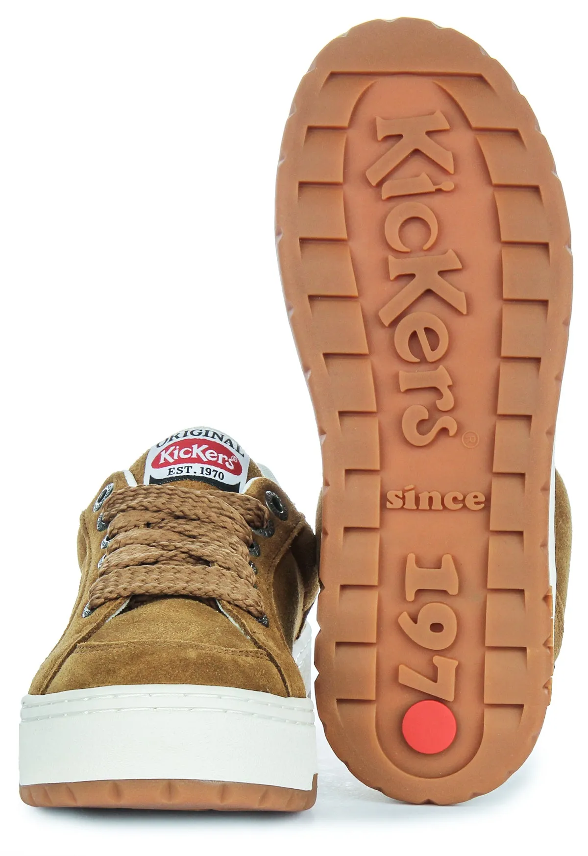 Kickers 70S Lo Sued In Tan For Women