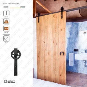 KIT.989.05 - Rustico Timber / SF - RUSTICO 80G  - até 80kg por porta - Portas até 1m - 1 Folha | SAHECO