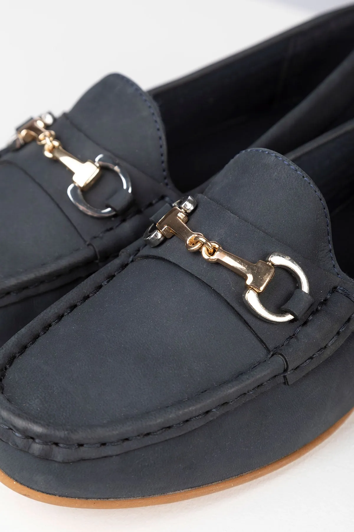 Ladies Nubuck Snaffle Loafers - Wrelton