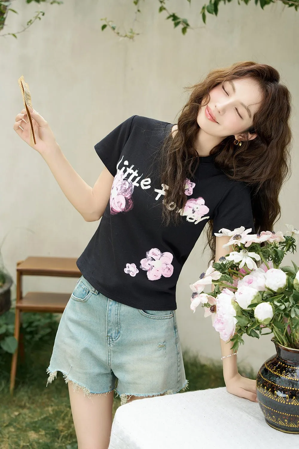 Letter Print T-shirt for Women