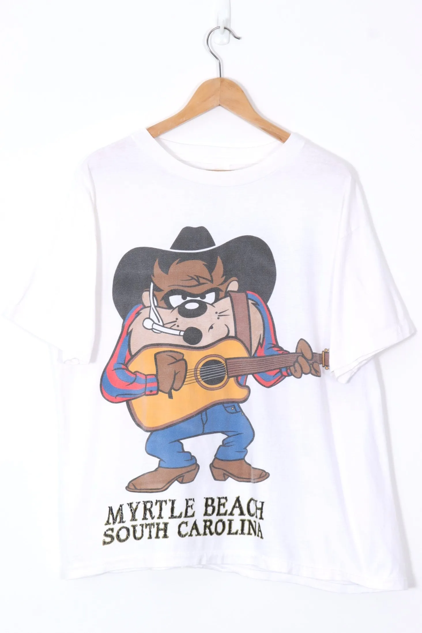 LOONEY TUNES Taz Myrtle Beach Front & Back Destination Tee (XL)