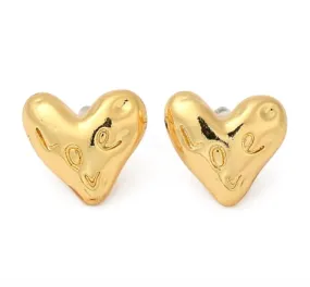 Love Heart Stud Earrings