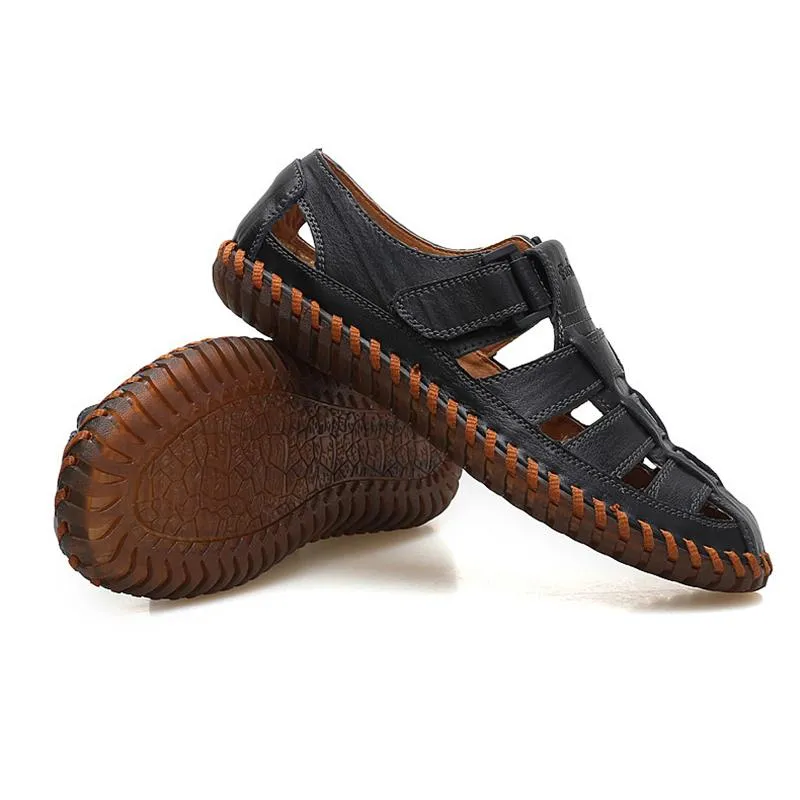 Men Outdoor Flat Heel Hiking Brown Sandals