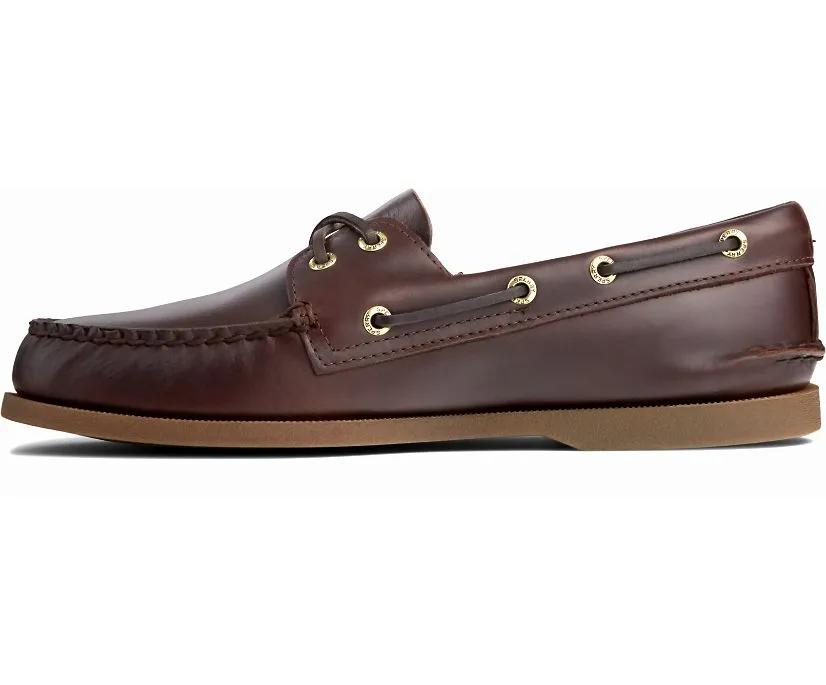 Men's Authentic Original 2-Eye Wide Leather Amaretto