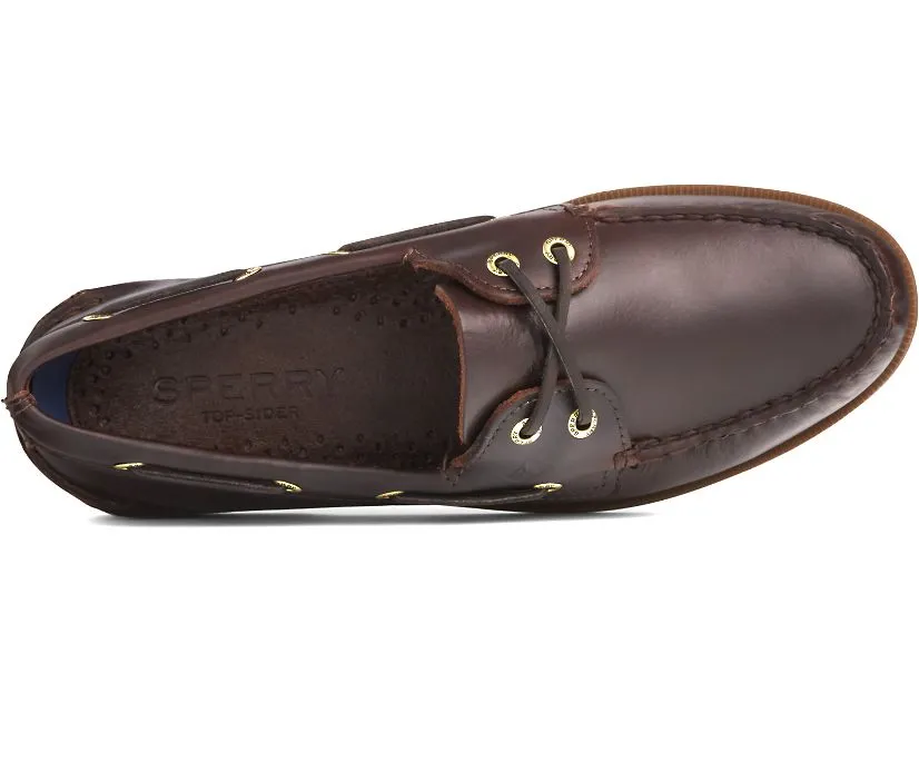 Men's Authentic Original 2-Eye Wide Leather Amaretto