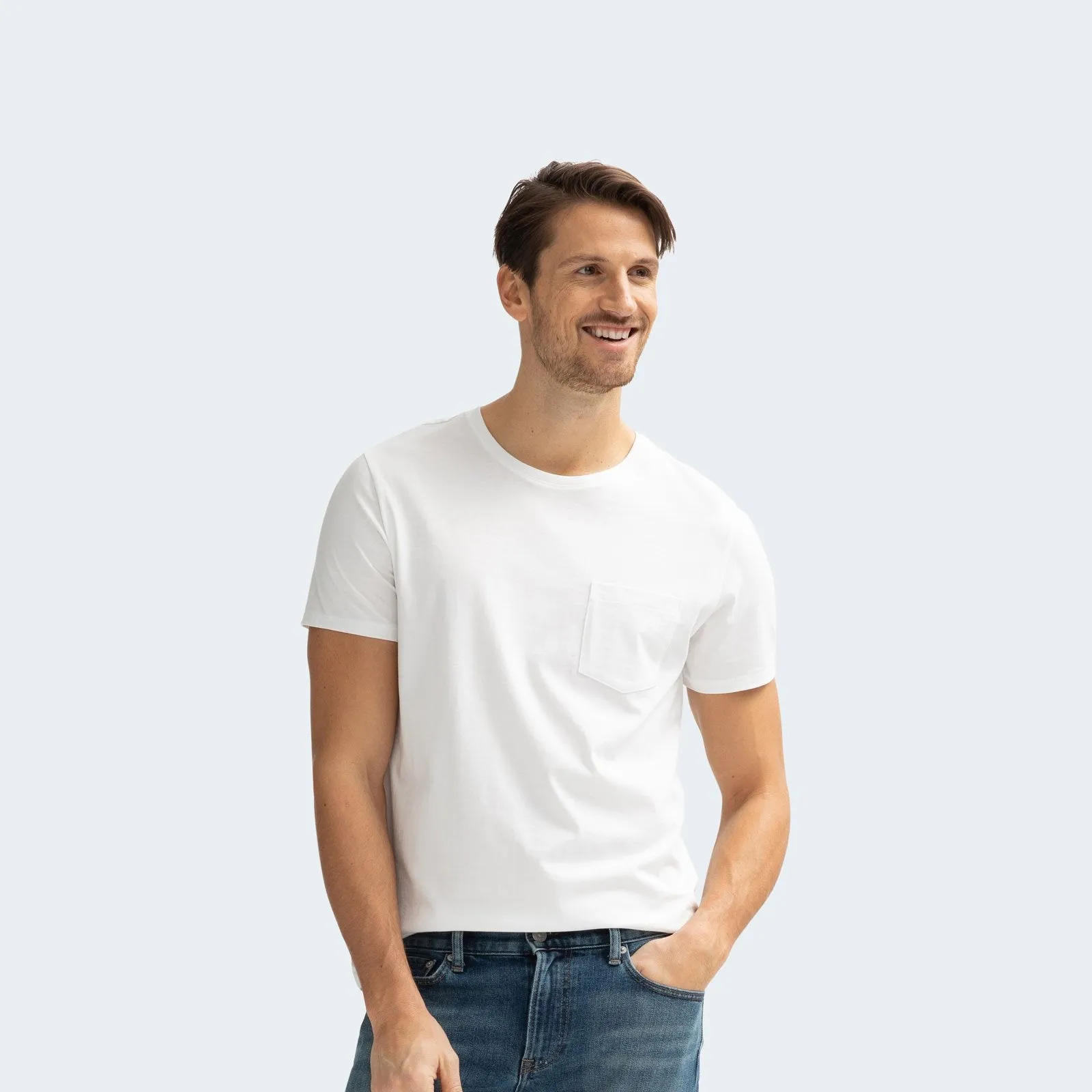 Men's Pima Cotton Pocket Crew Neck T-Shirt