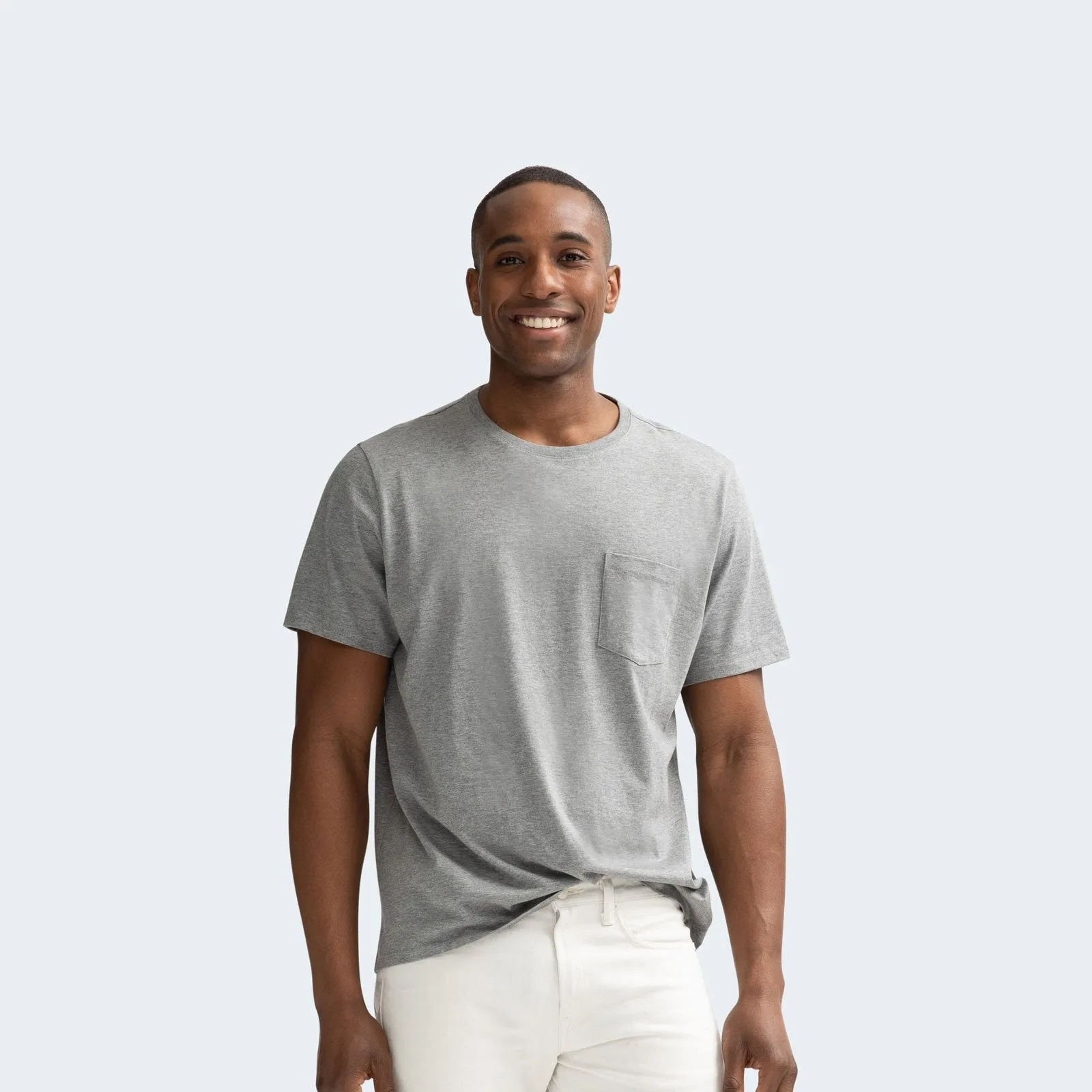 Men's Pima Cotton Pocket Crew Neck T-Shirt