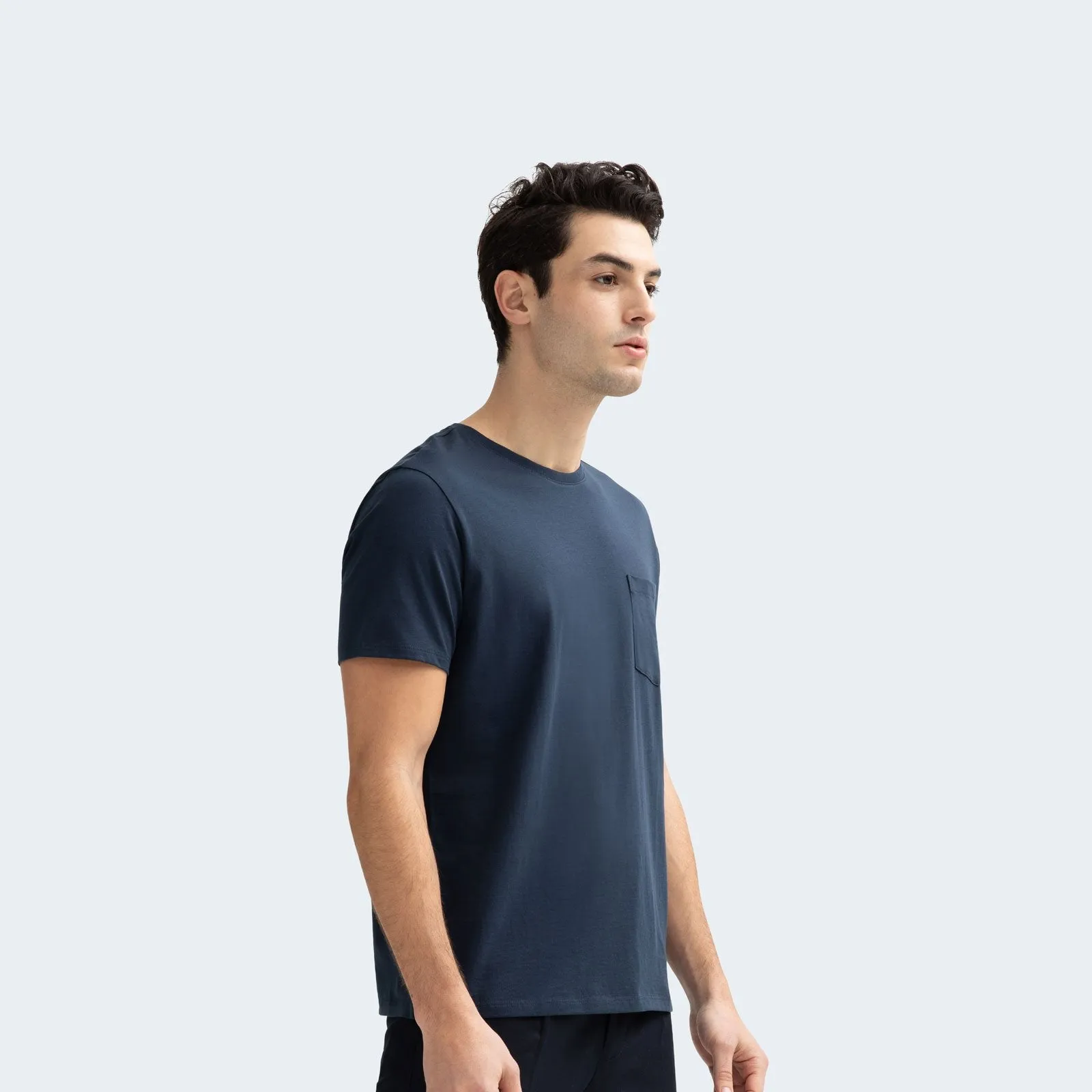 Men's Pima Cotton Pocket Crew Neck T-Shirt