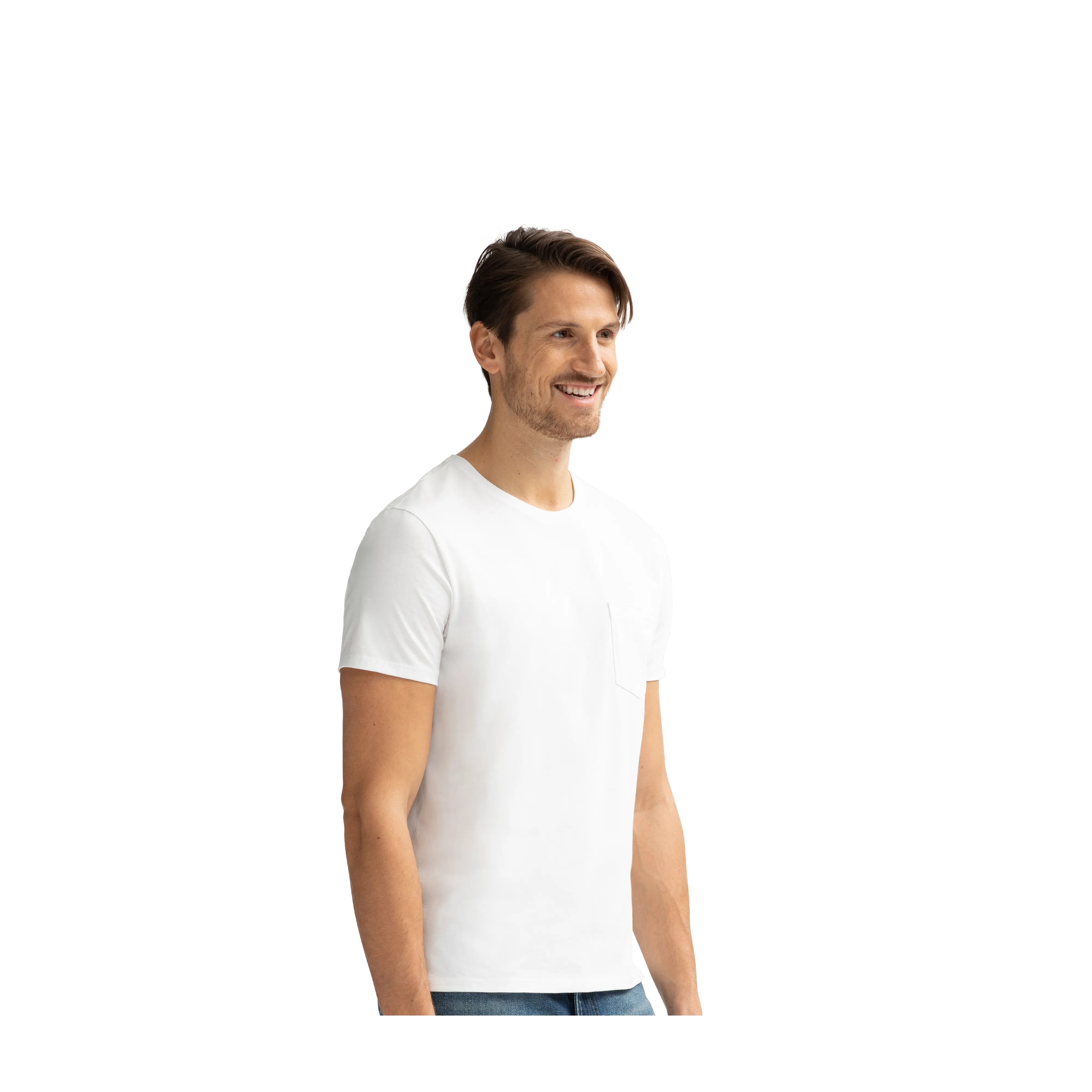 Men's Pima Cotton Pocket Crew Neck T-Shirt