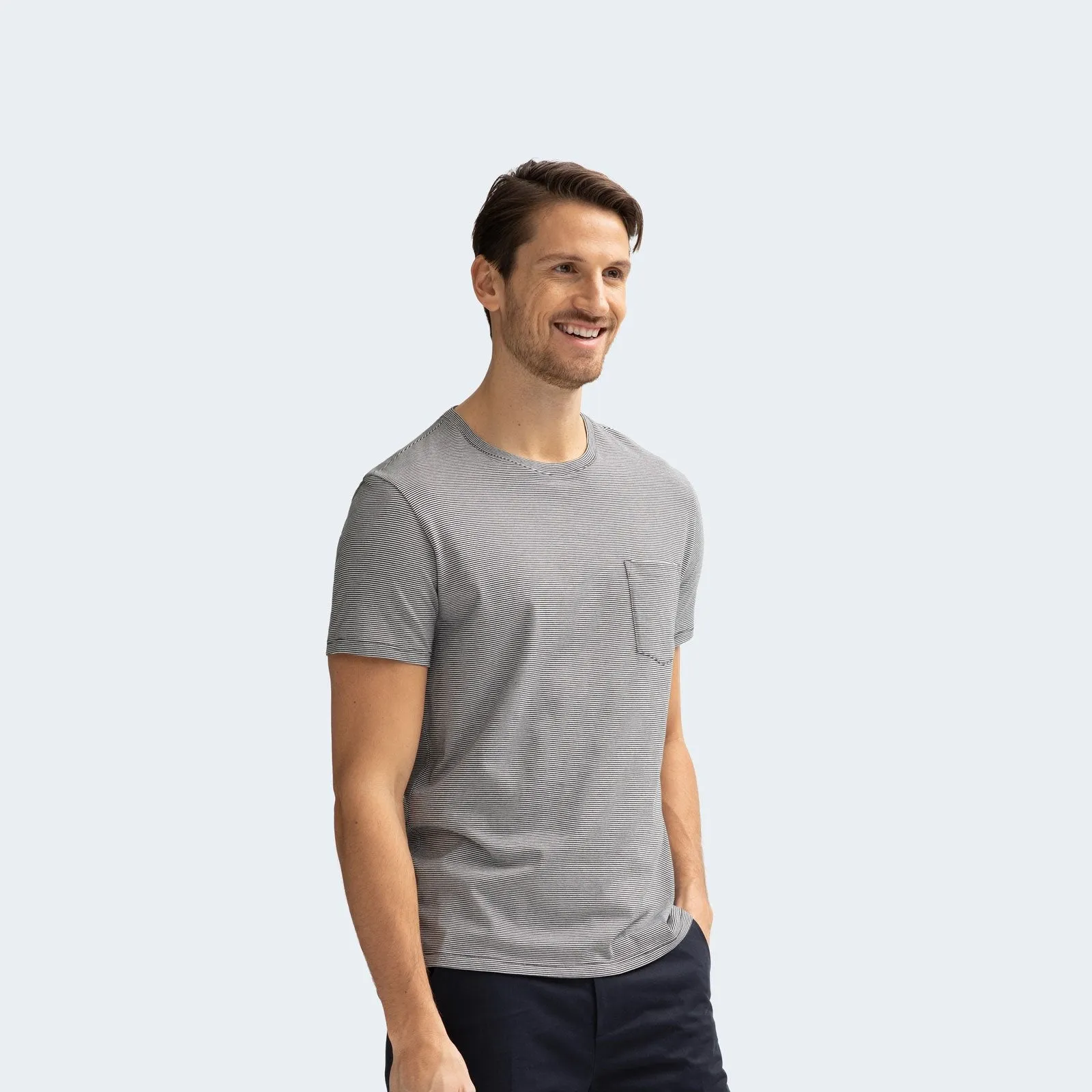 Men's Pima Cotton Pocket Crew Neck T-Shirt